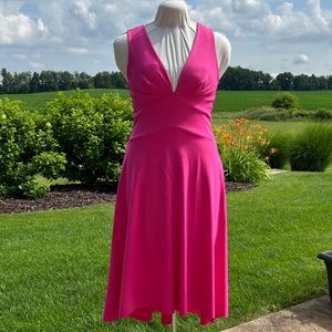 Bright Pink TRINA TURK Dress with high/low hem